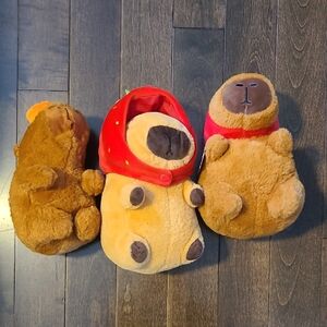 Lot Of 3 Capybara Plushies